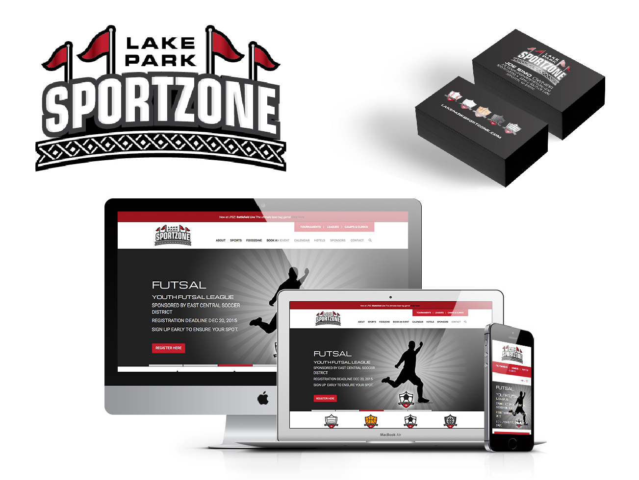 Lake Park Sportzone logo and website