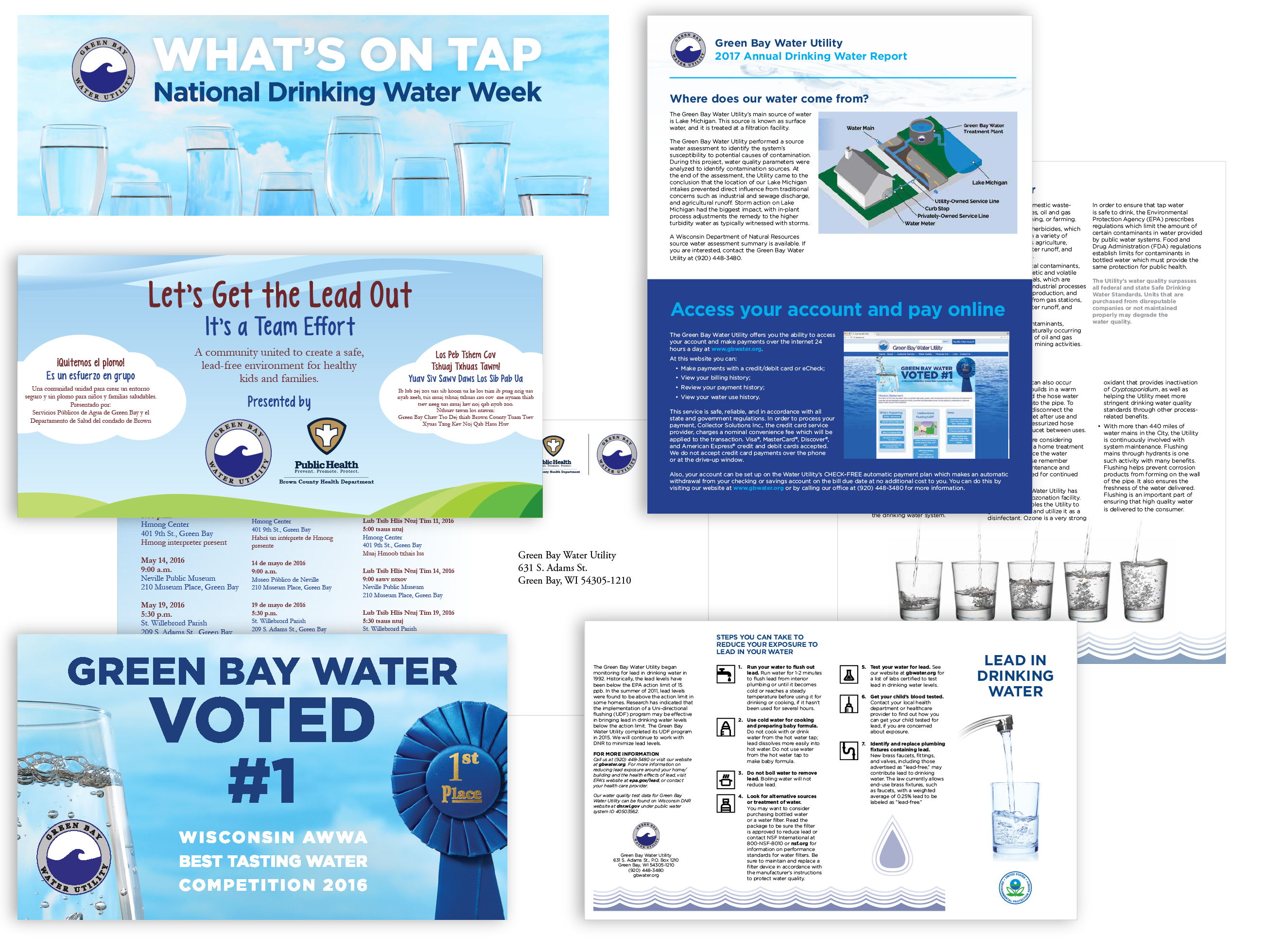 Green Bay Water print collateral