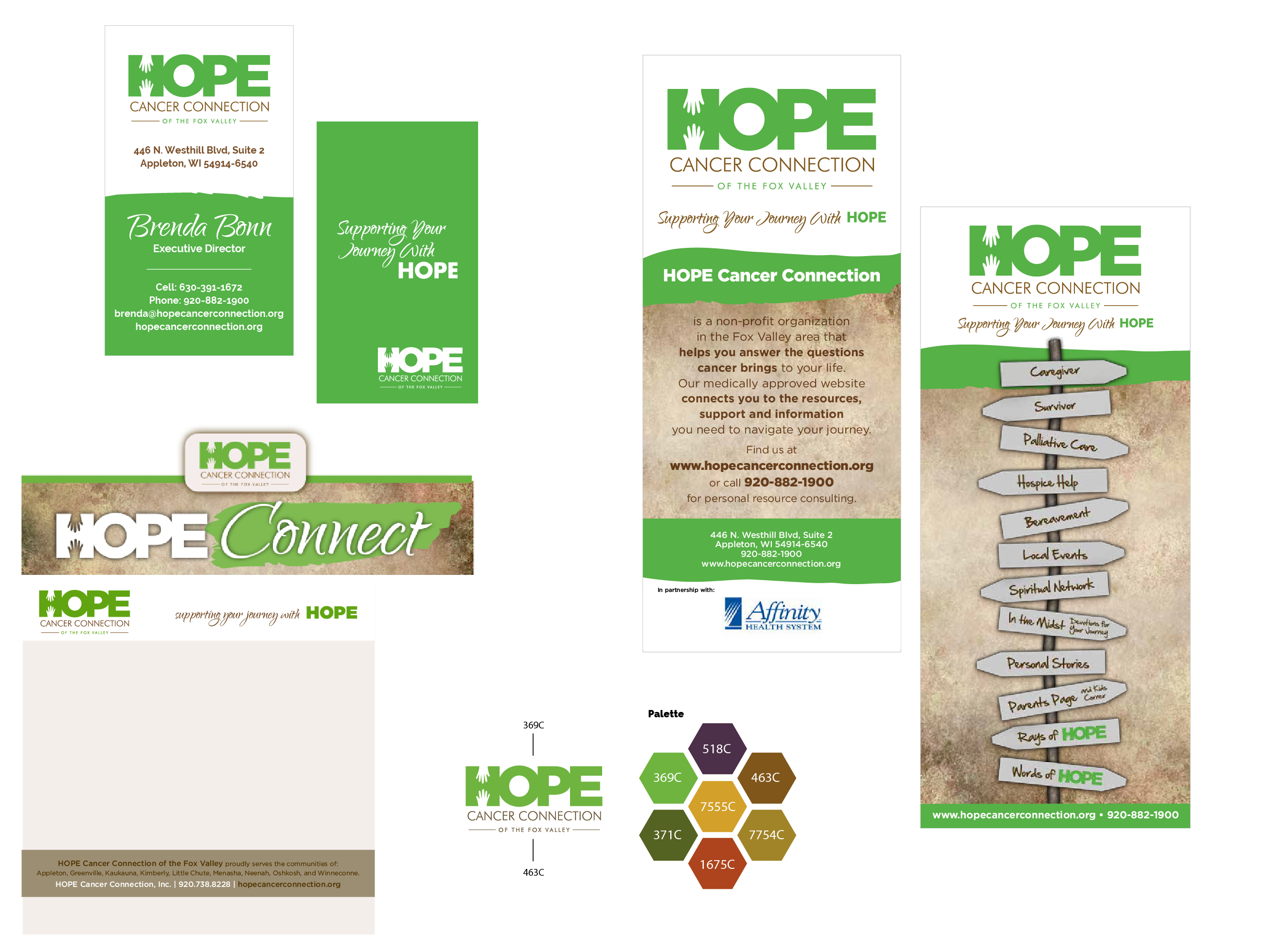 Hope Cancer Connection print collateral