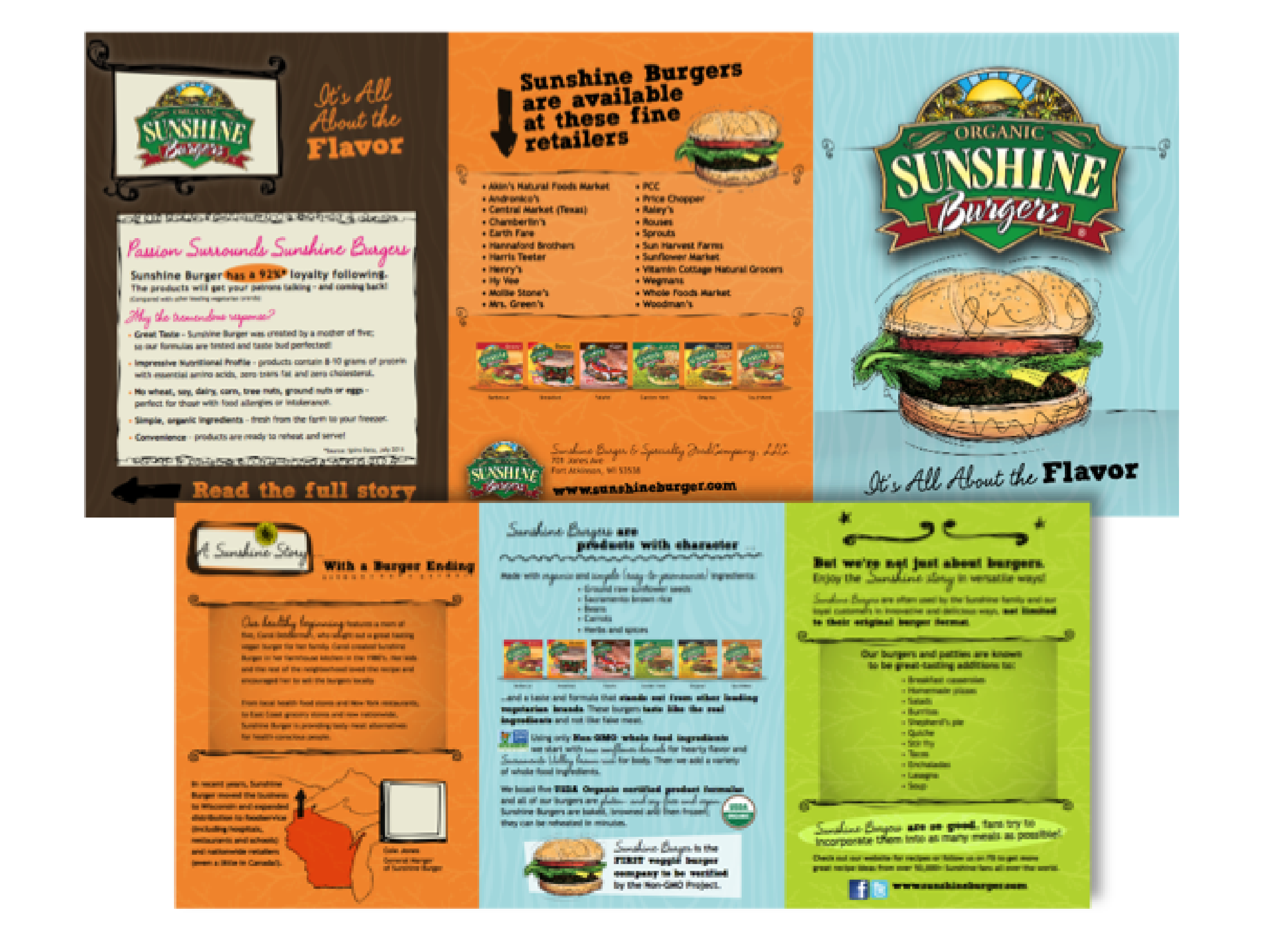 Sunshine Burger print collateral