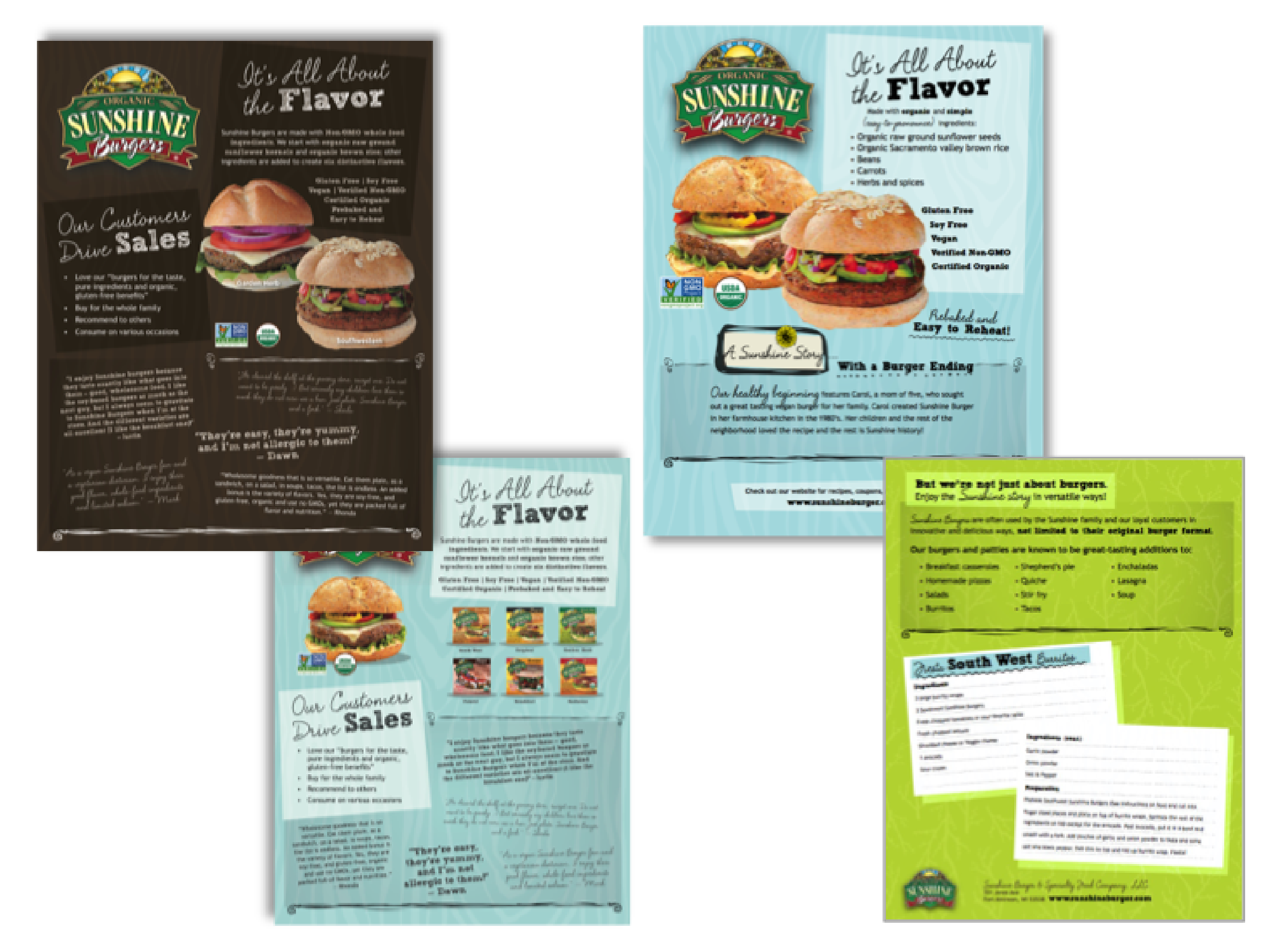 Sunshine Burger print collateral