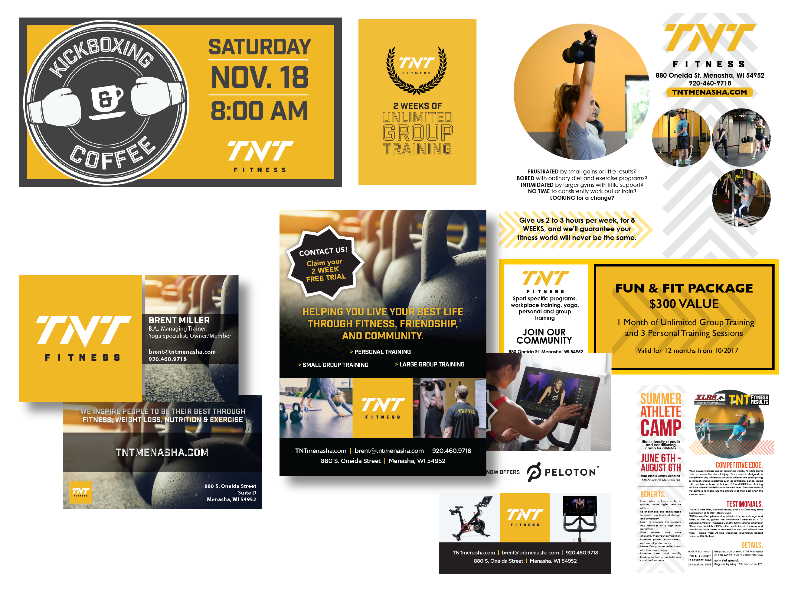 TNT Fitness print collateral