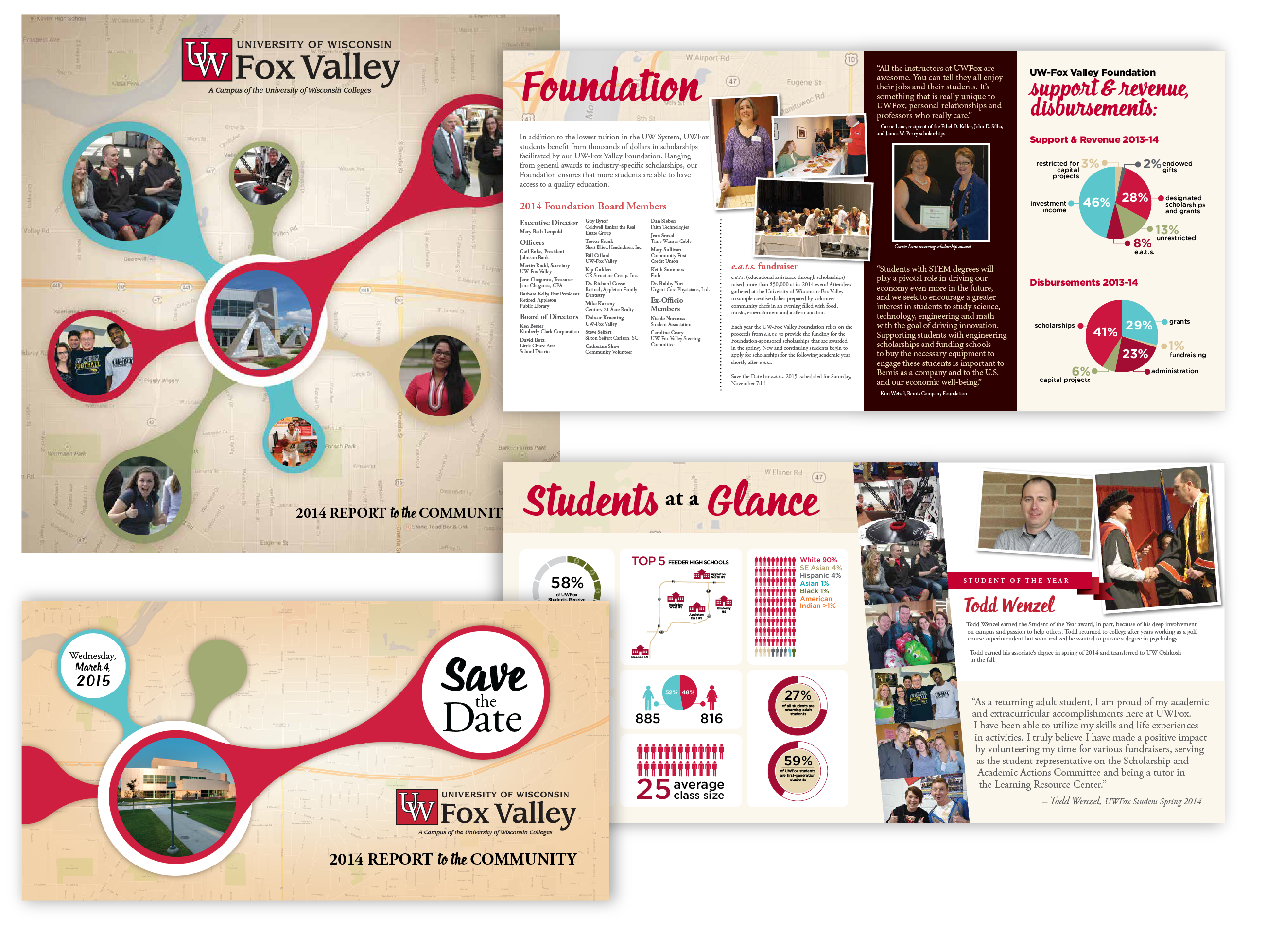 uw fox valley print collateral