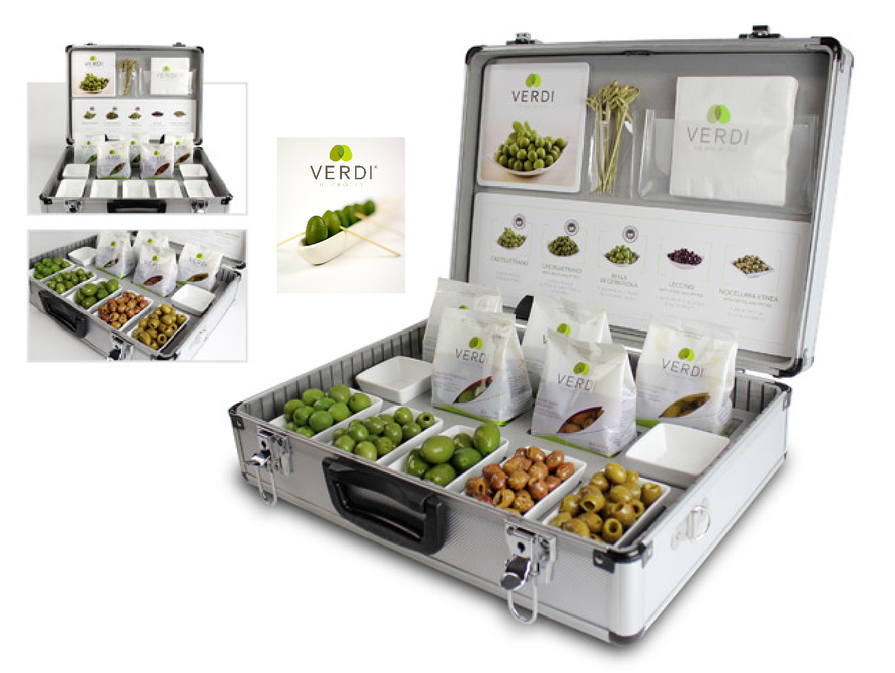 GLK Verdi olives packaging and sales kit