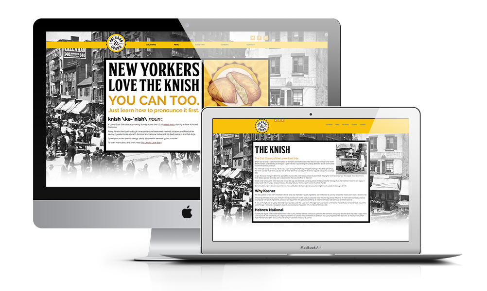 Orchard and Grand Website mockup