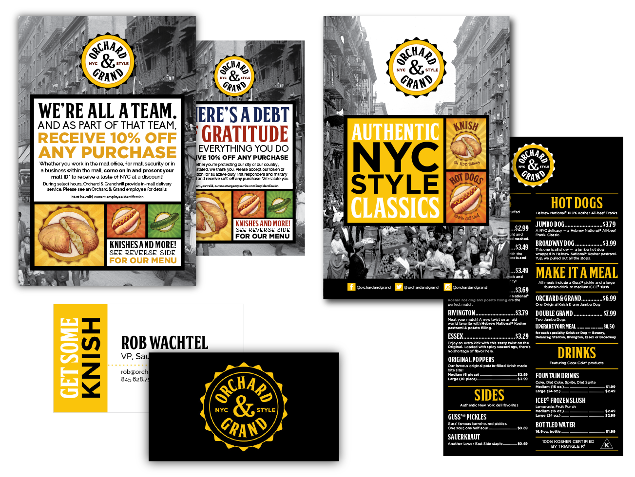 Orchard and Grand print collateral mockup